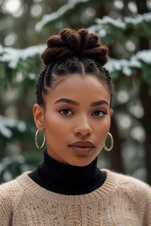 1. High Bun With Loose Tendrils