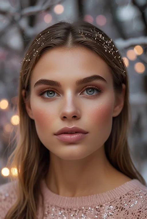 10. Winter Glow with Shimmering Gold Eyeshadow