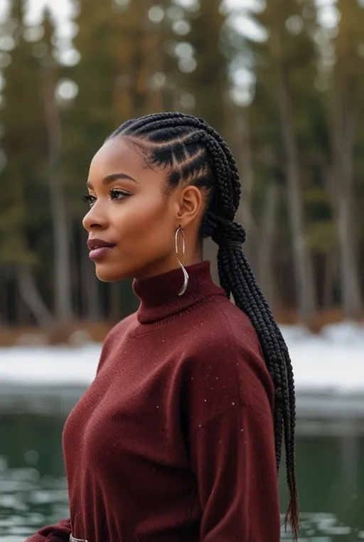 12. Braided Ponytail With Beaded Ends