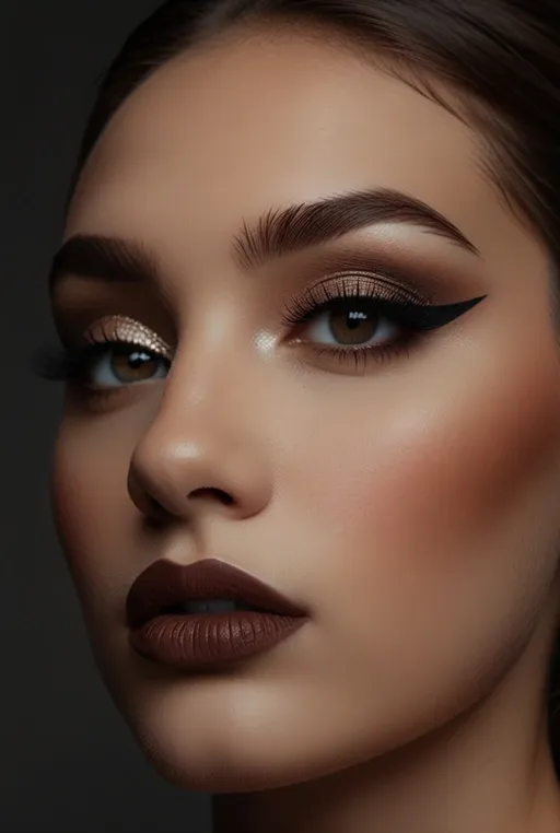 12. Smokey Eyes with Glossy Nude Lips