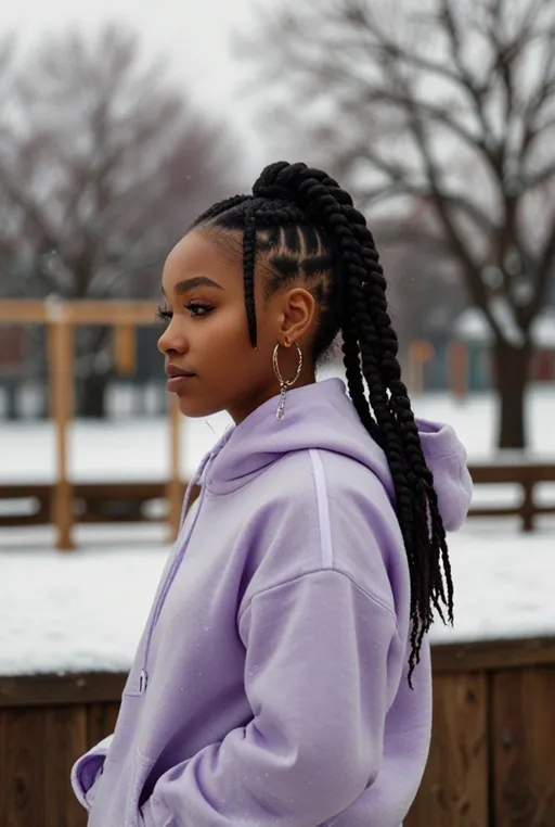 14. Chunky Braids With Space Buns