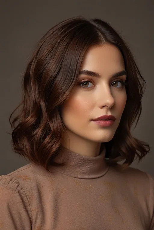 14. Classic Lob with Soft Curls