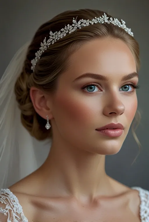 17. Classic Natural Bridal Look