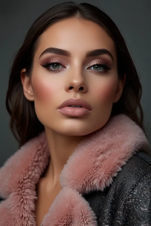 17. Smokey Eyes with Pink Nude Lips