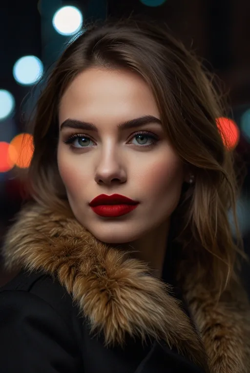 2. Bold Red Lips for Winter Nights