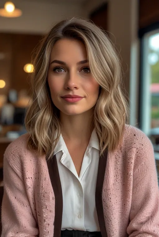 21. Medium-Length Layers with Ash Blonde Highlights