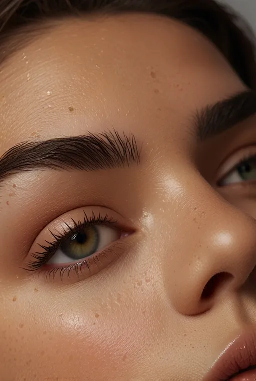 22. Soft Glam with Bold Brows and Nude Gloss