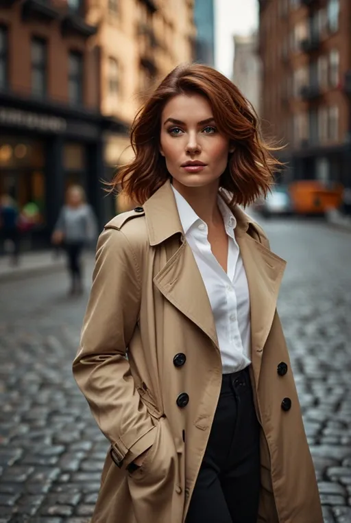 23. Medium-Length Hair with Bold Copper Highlights