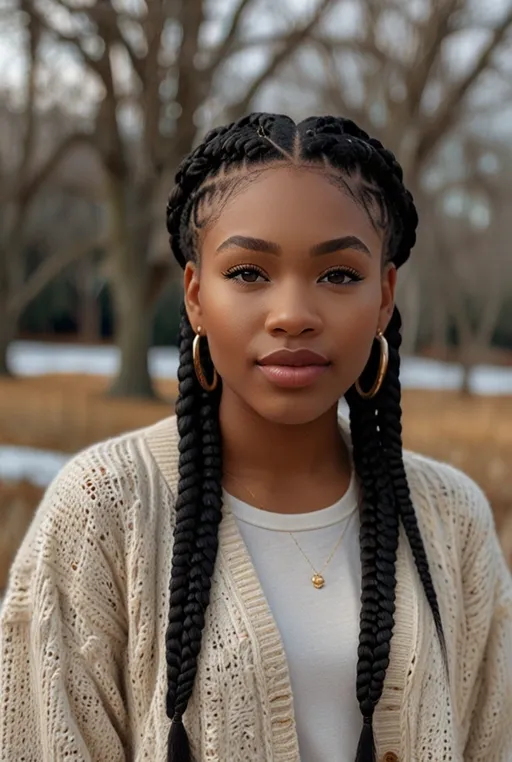 24. Long Goddess Braids