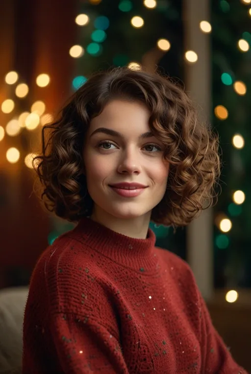 25. Curly Bob With Layers
