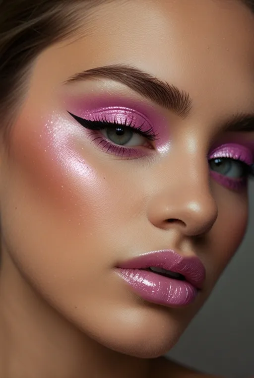 3. Pink Glitter Eyeshadow for a Glamorous Look