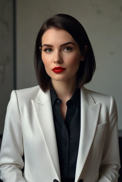 4. Classic Mid-Length Straight Cut with Side Part