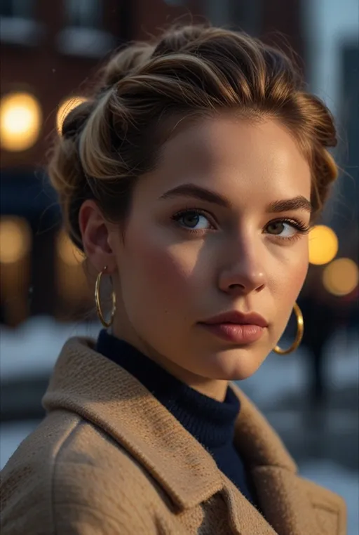 4. Twisted Updo With Side Bangs