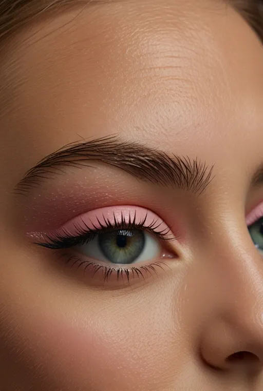 5. Pastel Pink Eyeshadow with White Liner