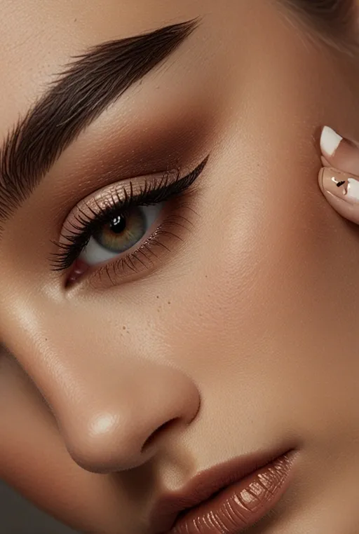 6. Bold Brows and Neutral Smokey Eyes