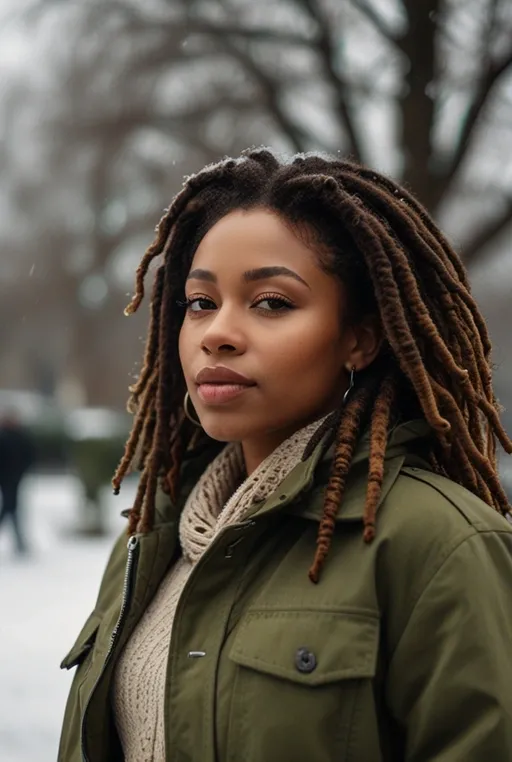 7. Faux Locs With Curly Ends