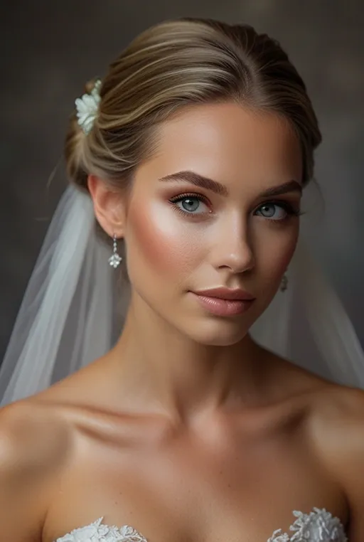 9. Effortless Nude Bridal Look