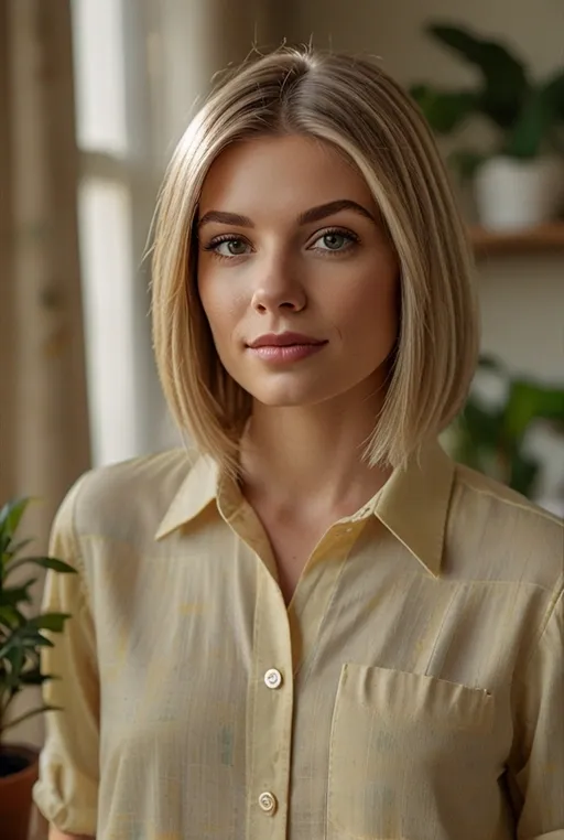 9. Mid-Length Bob with Baby Highlights