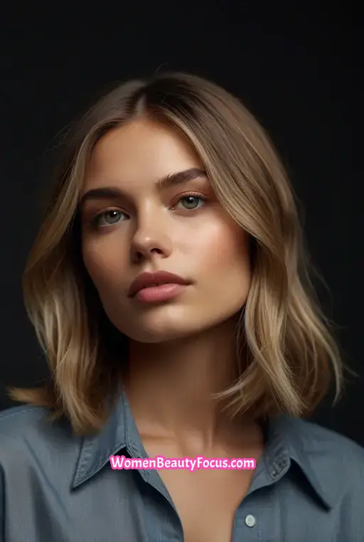 1. Sleek Lob With Subtle Balayage