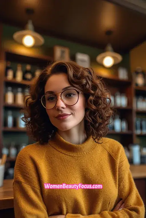 10. Voluminous Curls with a Deep Side Part