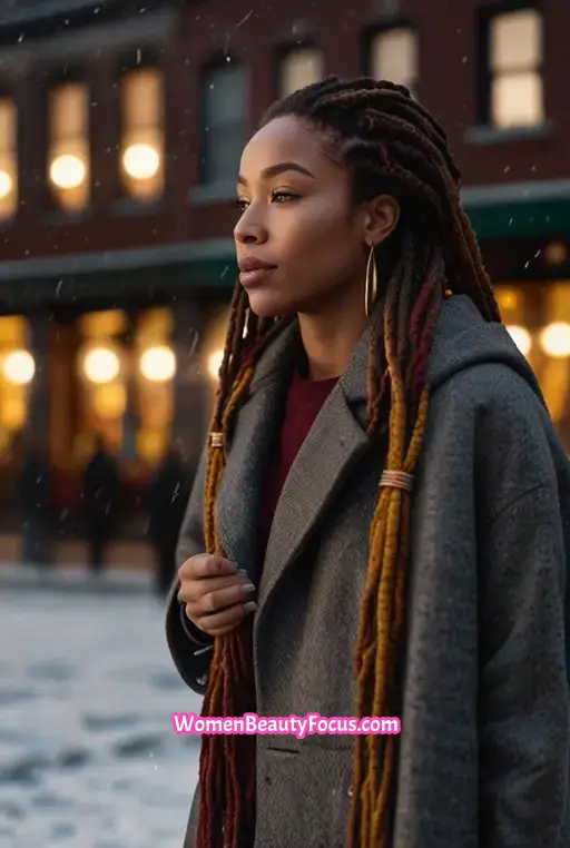 13. Shoulder-Length Locs with Wrapped Ends