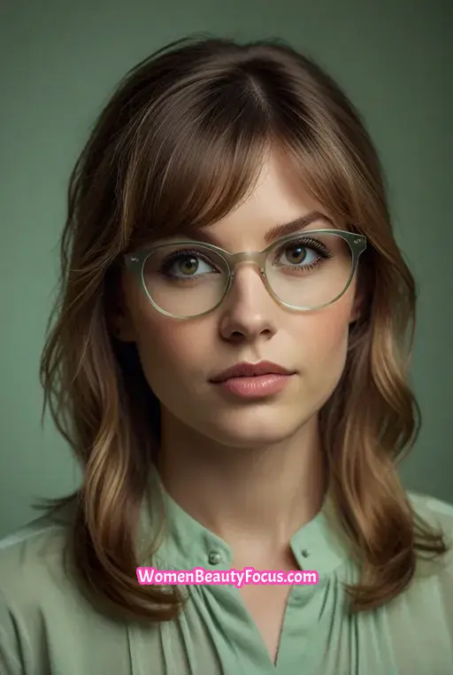 14. Side-Swept Bangs with Loose Curls