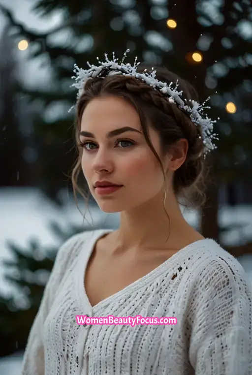 16. Braided Crown with Loose Tendrils
