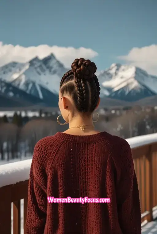 17. Feed-In Braids with a Bun