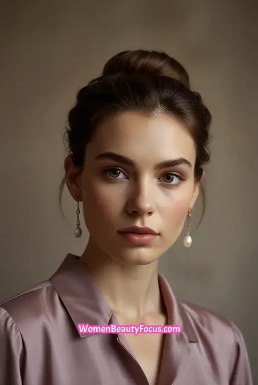 17. Twisted Low Bun with Side Part