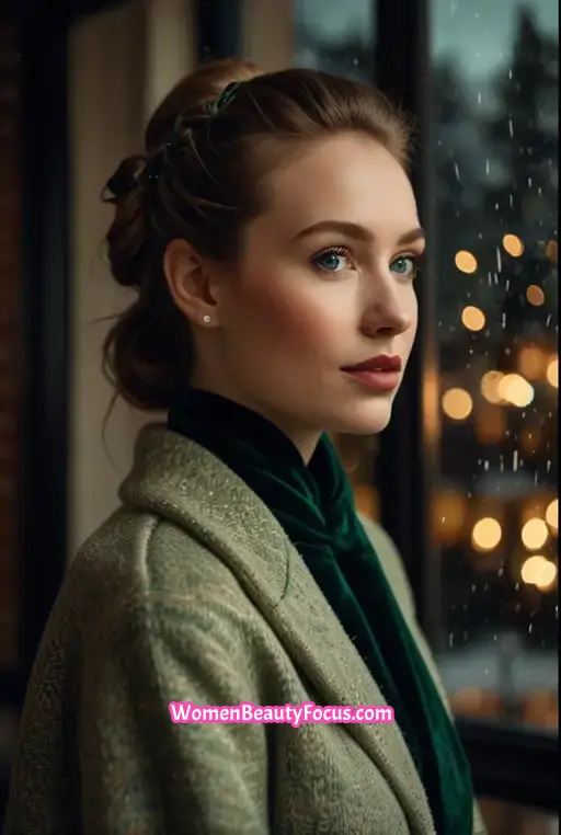 18. Twisted Low Ponytail with Ribbon