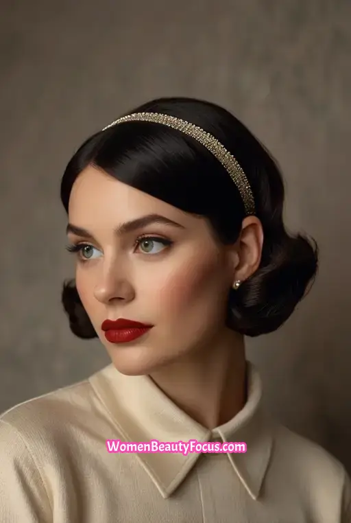 19. Vintage Finger Waves with a Headband