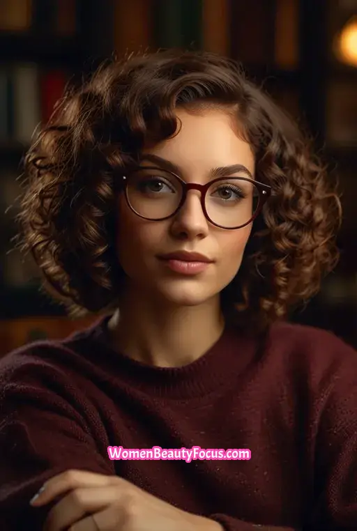 21. Curly Bob with Side Part