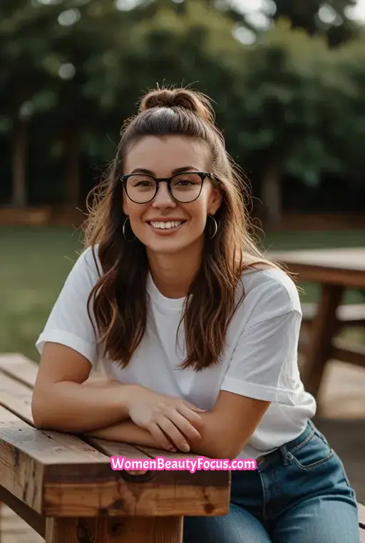 22. Half-Up Top Knot with Waves