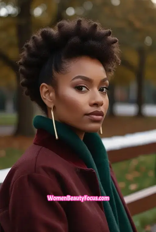 3. Afro Puff with a Headband