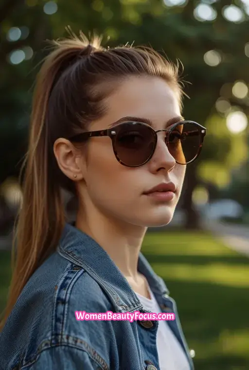 3. High Ponytail with Face-Framing Strands