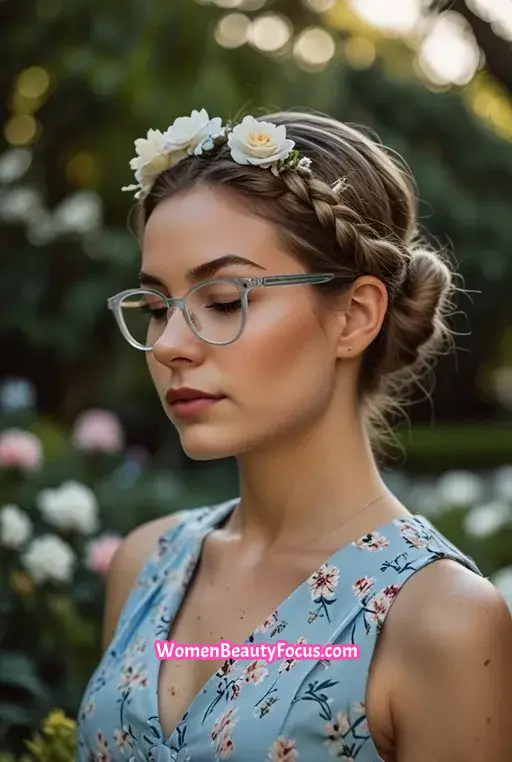 7. Braided Crown with Low Bun