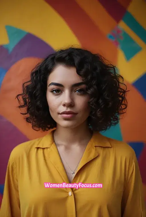 8. Short Curly Bob with Volume