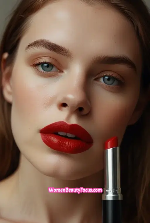 10. Bold Red Lip with Minimal Eye Makeup