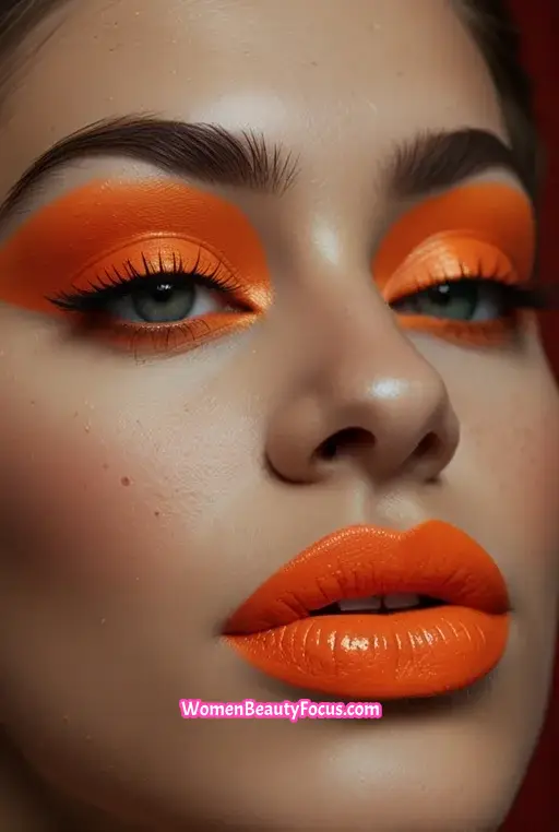 10. Neon Orange Eyeshadow