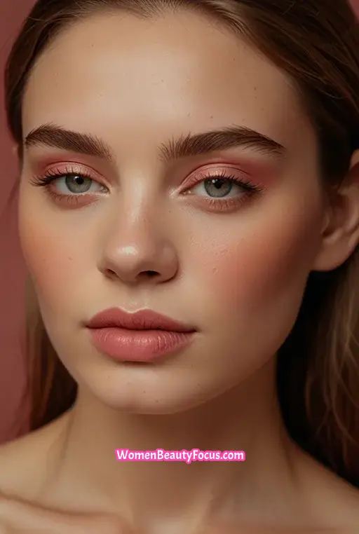 11. Bold Blush with Matte Lips