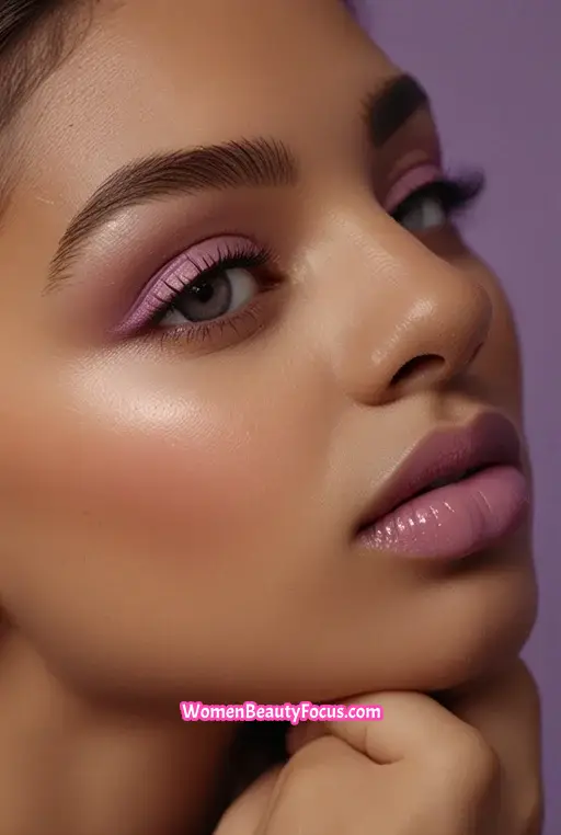 11. Lavender Eyeshadow with Soft Browns