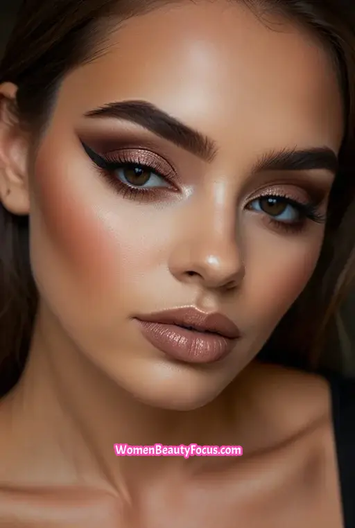 12. Dark Chocolate Eyeshadow with Soft Winged Liner