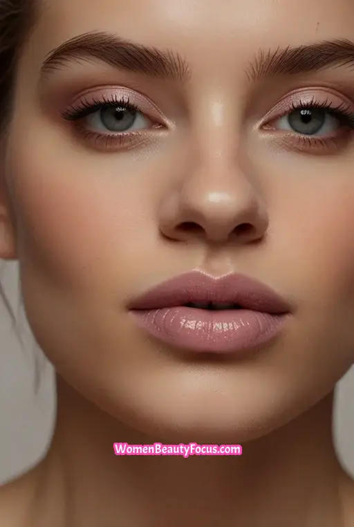 12. Dark Lip Liner with Light Pink Gloss