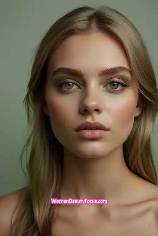 14. Vibrant Green Eyeshadow with a Pop of Glitter