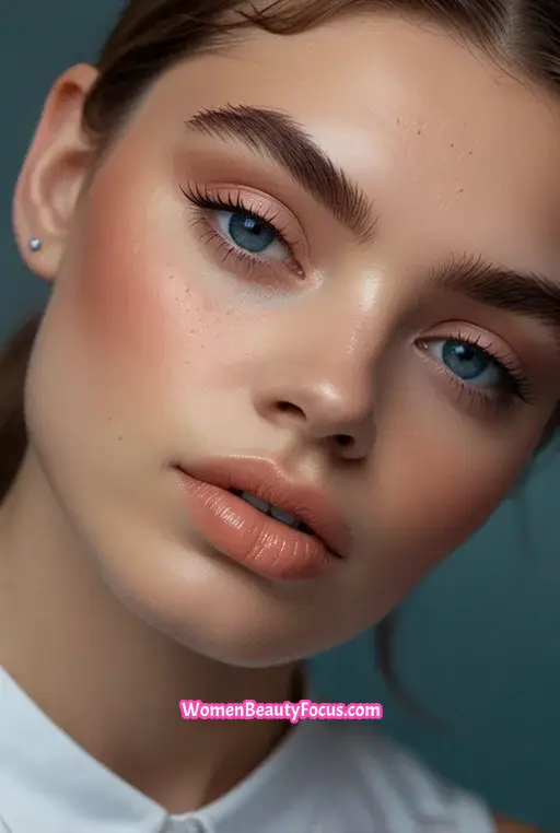 17. Electric Blue Eyeshadow with Dewy Skin