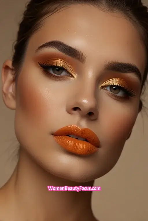 20. Orange Cut Crease with Gold