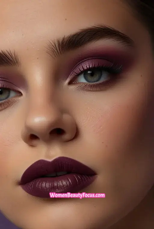 20. Plum Eyeshadow with Matte Lips