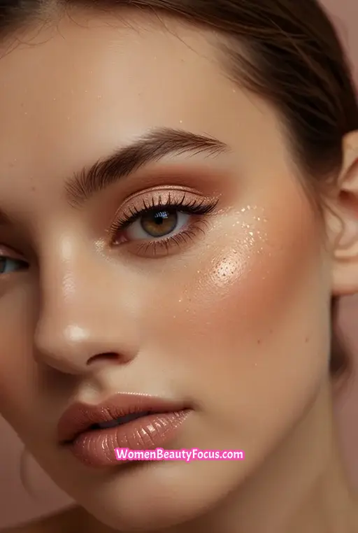 20. Smoky Peach with Subtle Glitter