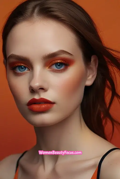 24. Orange and Red Eyeshadow Blend
