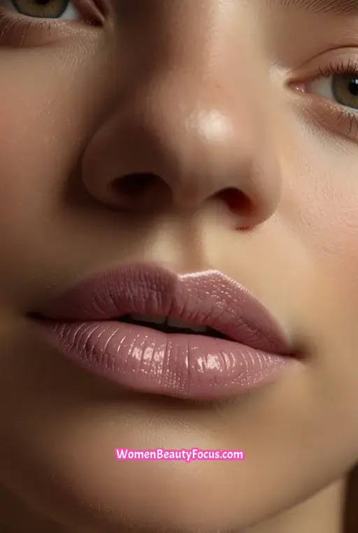 3. Classic Brown Lip Liner with Soft Pink Lipstick